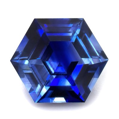 Natural Hexagonal Blue Sapphire 4.84 carats with GIA Report