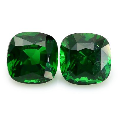 Natural Fine Gem Tsavorite Matching Pair 4.93 carats with GIA Report